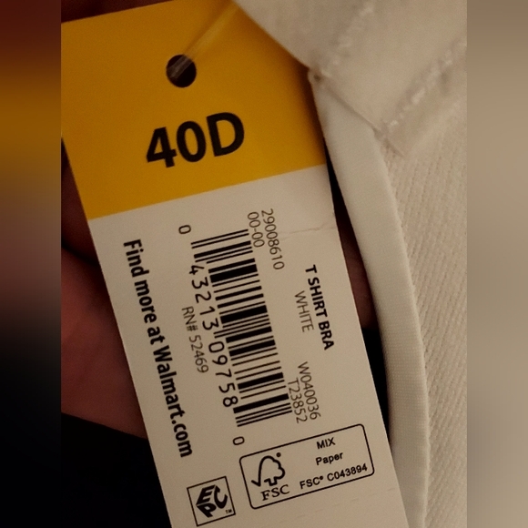 40 D white t-shirt Bra - Picture 4 of 4